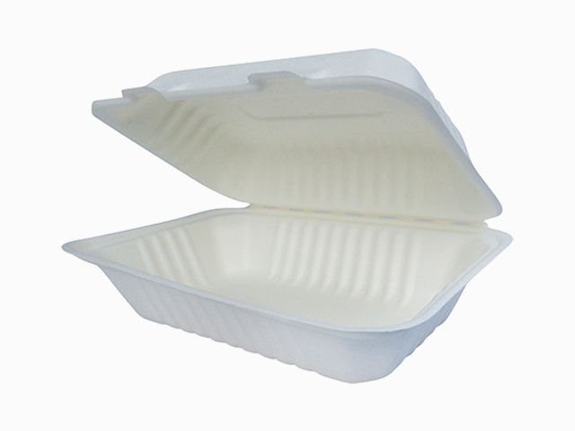 9"X6"X3" 一次性翻蓋式環保快餐盒